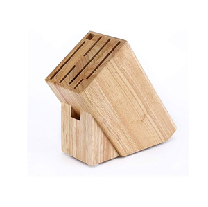 ที่ใส่มีดไม้อะคาเซียสีธรรมชาติที่เก็บมีดไม้บีชใช้ในครัวสำหรับร้านอาหาร - Product Image 5