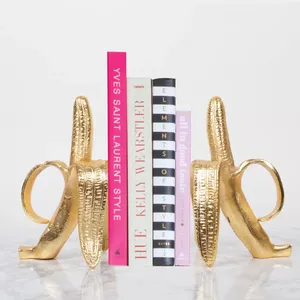 Modern Design Handmade Vertical Bronze Metal Stainless Steel Bookends for Christmas Business Promotion Zahid Exports Made India - Product Image 2
