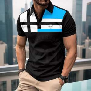 Sublimación personalizada en blanco Polo de secado rápido estilo 220G Jersey tela peso manga corta Polo para hombres - Product Image 1