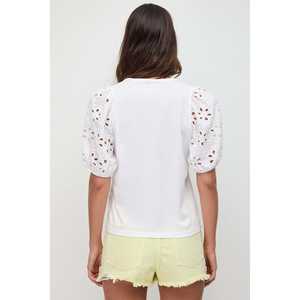 Embroidered <b>Balloon</b> Sleeve T-shirt - Product Image 5