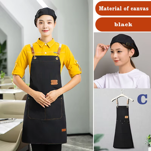 Vente en gros de tabliers de chef unis avec 2 poches impression de logo personnalisé disponible pour restaurants cuisines et peinture tissu polyester - Product Image 2