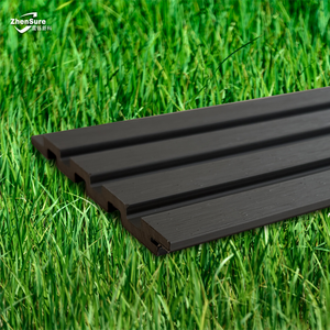 Revêtement mural en bois composite WPC recyclé, type bois écologique, pour décoration murale extérieure, <span class=keywords><strong>façade</strong></span> à lattes - Product Image 4