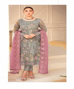 Costume SalwarKameez cousu prêt à l'emploi en coton blanc avec Dupatta pour femmes filles - Product Image 6