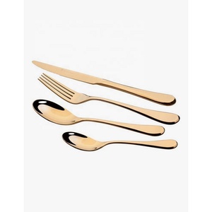 Qualité garantie Fourchette occidentale élégante Cuillère Couverts Design fabuleux Long manche pointu Ensemble de couverts en acier plaqué or - Product Image 3