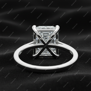 Anillo Solitario de Plata de Ley 925 con Letra C del Alfabeto Inicial, Diamante Cultivado en Laboratorio con Certificación GIA IGI, DEF VVS VS, Oro Fino, Regalo para Ella - Product Image 4