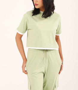 T-shirt d'été personnalisé grande taille pour femme 2026, respirant, à manches courtes avec logo personnalisé pour les campagnes promotionnelles - Product Image 1