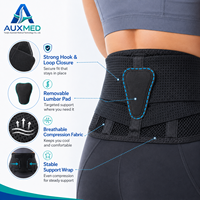 Ceinture de soutien lombaire respirante personnalisée OEM Auxmed avec fermeture auto-agrippante pour le travail, la maison et le soulagement de la sciatique, unisexe