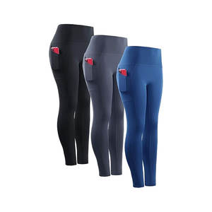Pantalon d'entraînement de gymnastique taille haute leggings de yoga respirants avec poche pour femme - Product Image 3