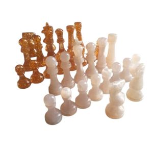 Ensemble de pièces d'échecs en résine de haute qualité Style Staunton tournoi pondéré échecs en vrac en gros tournoi jeu d'échecs pièces d'échecs - Product Image 4