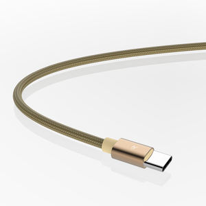 2.4A 3M Golden USB Type-C Cable CB-246 Carga rápida 3A Compatible con teléfonos móviles Android Conectores USB Type-C 1m 2M disponibles - Product Image 1