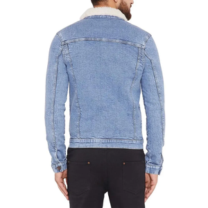 Veste en jean tendance pour homme avec coupe ajustée et design classique, parfaite pour le streetwear décontracté, tissu durable, toucher confortable et - Product Image 3
