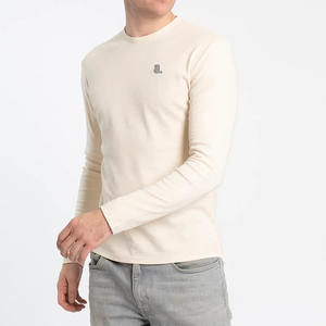 Light Weight <b>Long</b> Sleeve Round Neck <b>T</b> <b>Shirt</b> Cotton Custom Logo <b>Men</b> <b>Long</b> Sleeve Crew Neck Tee - Product Image 1