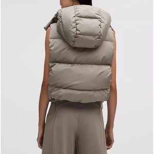 Elegante mujer Puffer chaleco Chaqueta ligera cálida cómoda sin mangas prendas de vestir exteriores moda suministro al por mayor - Product Image 3