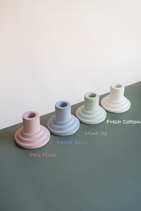Ciera Taper Handmade Concrete Candlestick Holder Pastel Color Home Decor Decorative <b>Candle</b> Holder Minimalist Decor set of 4 - Product Image 4