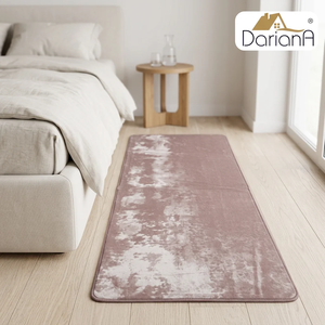 พรมกำมะหยี่ DarianA รูปทรงสี่เหลี่ยมผืนผ้า สีพื้น ทันสมัย กันลื่น ซักได้ เหมาะสำหรับห้องนั่งเล่น ขนสั้น ผลิตจากยางและโพลีเอสเตอร์ ผลิตด้วยเครื่องจักร - Product Image 1