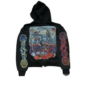 Sudaderas con capucha de algodón pesado 100% para hombre para la temporada de invierno sudaderas de alta calidad con impresión de logotipo personalizado - Product Image 3