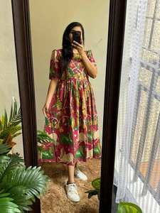 Hermoso maxi de algodón suave hecho con la hermosa mezcla de estampado Kalamkari - Product Image 6