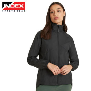 Veste de pluie légère imperméable pour femmes coupe-vent imprimé décontracté avec capuche pour randonnée fermeture à glissière - Product Image 6