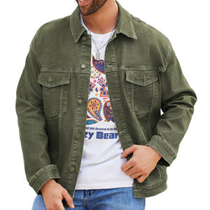 Chaqueta de Invierno Personalizada de Mezclilla para Hombre, Color Sólido, 100% Algodón, Corte Ajustado, Transpirable, Tela Lavada, Fabricante OEM ODM - Product Image 1