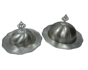 Ensemble chaud de 2 plats de service de nourriture en acier inoxydable fini argent brillant pour mariage et hôtel vaisselle S plat en gros rat - Product Image 1