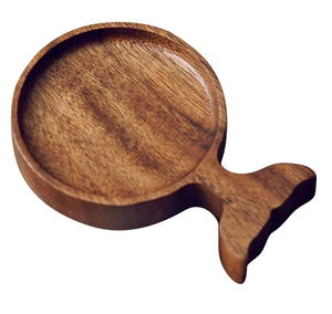 Assiette de service en bois naturel et assiette en bois de feuille de palmier areca sûre et artisanat indien en forme de coeur - Product Image 5