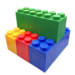 48Pcs Mix 5cm & 9cm Height Jumbo PP Plastic Children Soft Stacking <b>Blocks</b> Toys - Product Image 3