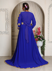 Kaftan islámico marroquí moderno para mujer Vestido de playa largo hasta el suelo con suministro ODM de manga larga transpirable - Product Image 3