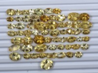 Citrine naturelle facettée, lot de pierres précieuses, cristal de guérison, citrine facettée, pierre précieuse pour la fabrication de bijoux, citrine de qualité supérieure