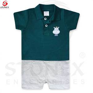 Pelele de algodón orgánico de punto OEM estampado personalizado Color sólido Unisex ropa de recién nacido mono infantil mameluco de bebé - Product Image 3