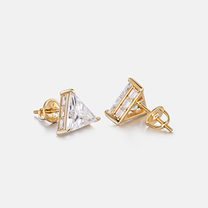 Pendientes de Aro con Diamantes Cultivados en Laboratorio, Ecológicos, para Bodas y Fiestas, en Plata de Ley 925 - Regalo - Product Image 2