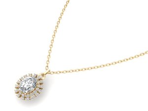 REYES elegante diseño Moissanite colgantes sólido 14K 18K 22K oro aniversario joyería para mujeres personalizado Hip Hop joyería de moda - Product Image 2