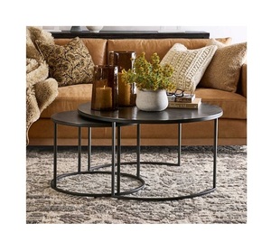 Mesa auxiliar de granja con acabado rústico juego de mesa auxiliar de 2 con forma y tamaño personalizados a precio muy asequible - Product Image 4