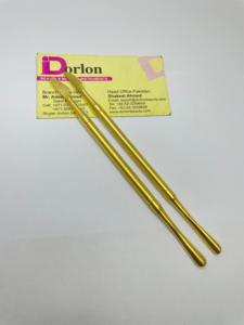 Pousse-cuticules plaqué or mat Pousse-cuticules en acier inoxydable à double extrémité pour ongles et manucure avec logo personnalisé - Product Image 2