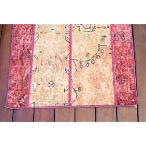 พรมตุรกี 1.9x3.1 ฟุต (59x94 ซม.) สีแดง ลายแบบนามธรรม สไตล์วินเทจ - Product Image 5