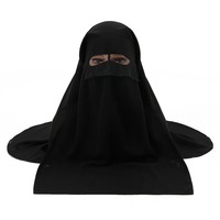 Niqab élégant de haute qualité pour femmes musulmanes, grande taille, respirant, léger, en polyester, antistatique, masque facial pour adultes, automne