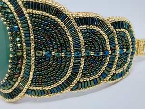 Bracelet manchette en perles faites à la main-Manchette pour femmes et filles - Product Image 3