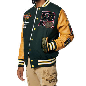 Conception OEM, nouveauté, ODM, baseball personnalisé pour hommes, logos personnalisés, vestes universitaires, manches en cuir, vestes universitaires élégantes - Product Image 3