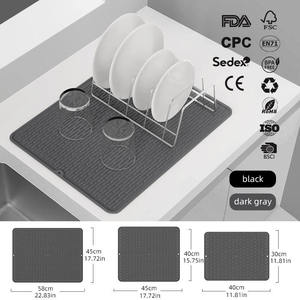 Best Seller Eco-Friendly Square <b>Silicone</b> Electric Stove Top Cover Extra Large Waterproof Heat Resistant Flat Black Kitchen <b>Mat</b> - Product Image 2
