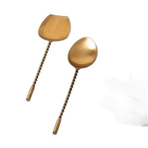 Ensemble de couverts fabriqués en Inde de la meilleure qualité faits à la main en acier inoxydable plaqué or ensemble de service de salade disponible pour les acheteurs en gros - Product Image 4