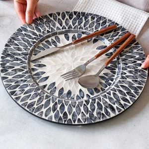 Cargador de placa Capiz, Mantel Individual MOP de alta calidad, accesorios de tablescape, manteles individuales de nácar - Product Image 5