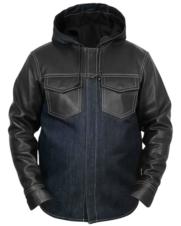 उच्च गुणवत्ता वाले ब्रांड लोगो सस्ते वॉश कस्टम डेनिम जैकेट फैक्टरी थोक पुरुष जींस जैकेट 100% शीतकालीन ओएम बी