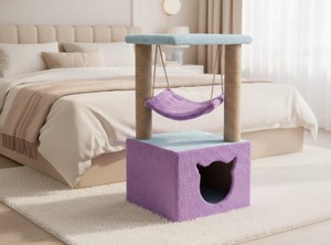 Amistar CatJoy Classic Eco Jute 3-Level <b>Cat</b> Tree Durable & Safe Carton Packed Playground <b>for</b> All Size <b>Cats</b> - Product Image 3