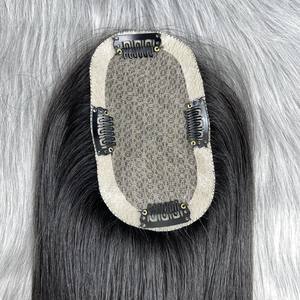 Vente en gros d'extensions de cheveux humains 100% toupet et dessus de cheveux vietnamiens noirs naturels matériel de cheveux bruts de haute qualité - Product Image 1