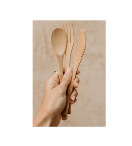 Chất lượng cao bằng gỗ thiết lập dao kéo thiết kế mới nhất Flatware muỗng nĩa dao thiết lập dao kéo cho đồ ăn thiết lập dao kéo - Product Image 1