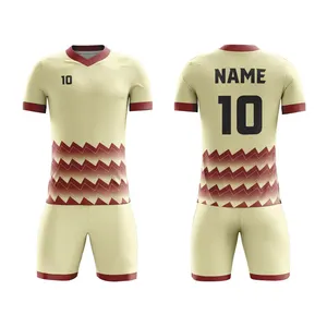 男士运动服定制俱乐部足球球衣，带标志升华足球制服套装3D打印