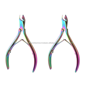 Coupe-cuticules en acier inoxydable arc-en-ciel pour ongles et orteils REEAX ENTERPRISES Modèle RE-101-14 avec option de logo personnalisé - Product Image 4