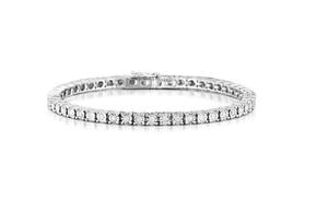 กำไลข้อมือเงิน925เทนนิสเครื่องประดับหิน CZ ดีไซน์ทันสมัยโรงงานขายส่งในประเทศไทย - Product Image 1