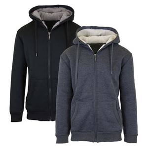 Capucha unisex Heavyweight Sherpa con forro Heather Zip - Product Image 4