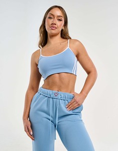 Último proceso personalizado azul OEM 2 piezas de cintura alta para mujer conjunto de yoga suave Flexible pantalones de chándal cintura bolsillos sólido corto de las mujeres - Product Image 3