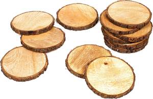 Set of Wooden <b>Drink</b> <b>Coasters</b> with Holder for Bar Kitchen Home-Promotional Cup <b>Coaster</b>" - Product Image 3